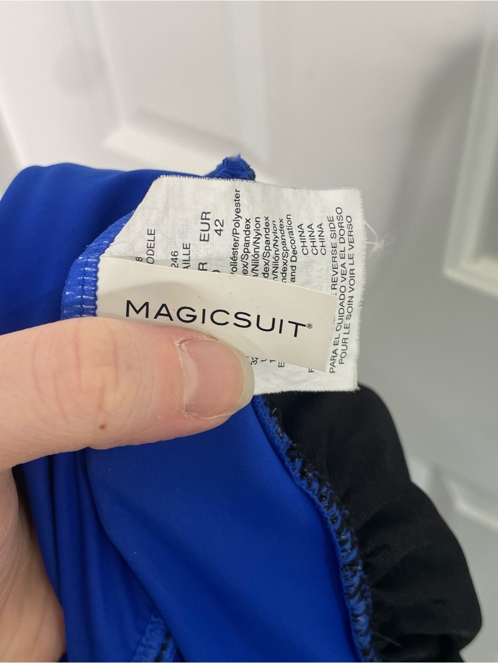Magicsuit Royal Blue Mila Romper Bathing Suit Size 12 - Picture 10 of 12